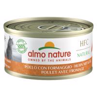 Almo Nature HFC Natural 24 x 70 g výhodné balení - kuře a sýr