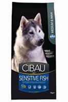 CIBAU Dog Adult Sensitive Fish&Rice 12kg + 2 kg zdarma