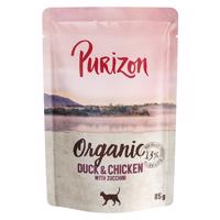 Purizon Organic 24 x 85 g výhodné balení - kachní a kuřecí s cuketou