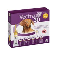 Vectra 3D spot-on pro psy od 1,5 do 4 kg - 3 pipety x 0,8 ml