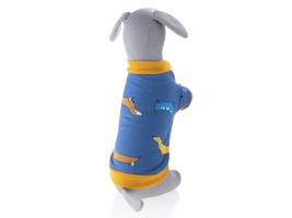 Vsepropejska Pogo mikina pro psa s potiskem Barva: Modrá, Délka zad (cm): 28, Obvod hrudníku: 34 - 38 cm