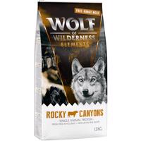 2 x 12 kg Wolf of Wilderness granule (Single Protein) s masem z volného chovu - Rocky Canyons - hovězí z volného chovu