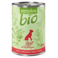 24 x 400 g zooplus Bio výhodné balení - Mix: bio hovězí, bio krůtí