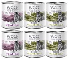 6 x 800 g míchaná balení - Wolf of Wilderness - 6 x 800 g 4x jehněčí & kuřecí, 2x kachní & telecí