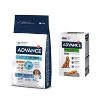 Advance + Dental Care Stick Medium/Maxi - 720 g zdarma -  Medium Light Chicken 12 kg  + Dental Care Stick Medium/Maxi 720 g