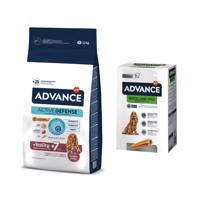 Advance + Dental Care Stick Medium/Maxi - 720 g zdarma - Medium Senior Vitality 7+  12 kg + Dental Care Stick Medium/Maxi 720 g