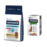 Advance + Dental Care Stick Medium/Maxi - 720 g zdarma - Sensitive Adult jehněčí a rýže 12 kg + Dental Care Stick Medium/Maxi 720 g
