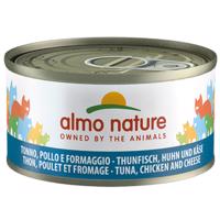 Almo Nature 6 x 70 g - Tuňák, kuře & sýr