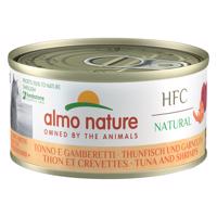 Almo Nature HFC Natural 12 x 70 g výhodné balení - tuňák a krevety