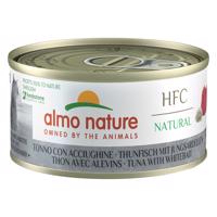 Almo Nature HFC Natural 12 x 70 g výhodné balení - tuňák a sardinky