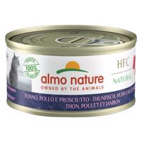 Almo Nature HFC Natural 12 x 70 g výhodné balení -  tuňák, kuře a šunka