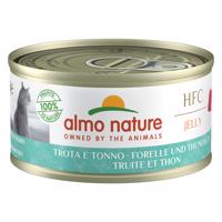 Almo Nature HFC Natural 24 x 70 g výhodné balení - pstruh s tuňákem v želé: