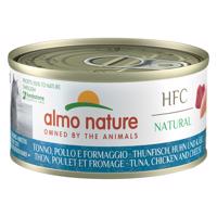 Almo Nature HFC Natural 6 x 70 g - tuňák, kuře a sýr