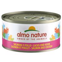 Almo Nature HFC Natural konzevy, 24 x 70 g - 20 + 4 zdarma - Losos & kuře (24 x 70 g)