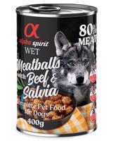 alpha spirit Dog Meatballs 6 × 400 g - hovězí se šalvějí