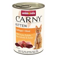 animonda Carny Kitten drůbeží + hovězí maso 24× 400 g