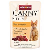 Animonda Carny Kitten Pouch 12 x 85 g - hovězí + drůbeží