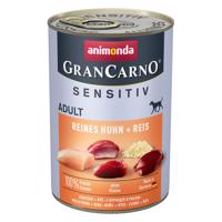 Animonda GranCarno Adult Sensitiv čisté kuřecí maso + rýže 24x400g