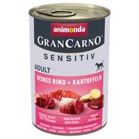 Animonda GranCarno Adult Sensitive 24 × 400 g - čisté hovězí & brambory