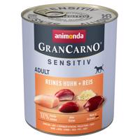 Animonda GranCarno Adult Sensitive 24 × 800 g - výhodné balení - čisté kuřecí & rýže