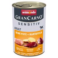 Animonda GranCarno Adult Sensitive 6 × 400 g - čisté krůtí & brambory