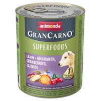 Animonda GranCarno Adult Superfoods 6 x 800 g - jehněčí + laskavec, brusinky, lososový olej