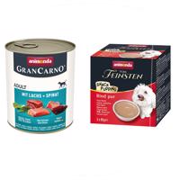 Animonda GranCarno Original 24 x 800 g + 3 x 85 g pudding snack zdarma - losos a špenát