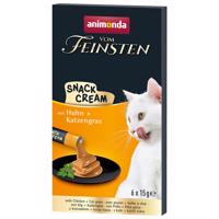 animonda vom Feinsten Snack Cream kuře + kočičí tráva 6 × 15 g