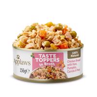 Applaws Dog konzerva Taste Toppers Broth kuře se šunkou 156 g