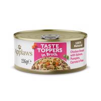 Applaws Taste Toppers in Broth 24 x 156 g - kuřecí s lososem, dýní, mrkví a hráškem