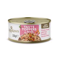 Applaws Taste Toppers in Broth 24 x 156 g - kuřecí se šunkou, dýní, mrkví a hráškem