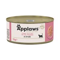 Applaws ve vývaru konzervy 24 x 156 g výhodné balení - Filé z tuňáka & krevety