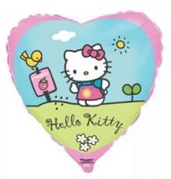 Balónek srdce s kočičkou Hello Kitty