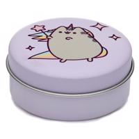Balzám na rty s kočkou Pusheen v plechové krabičce Barva: fialovo-šedá