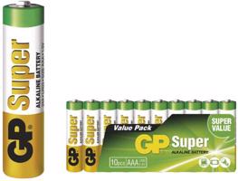 Baterie LR03 GP SUPER - veľkosť AAA 10 ks