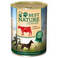 Best Nature Dog Adult 6 × 400 g - hovězí, rýže & světlicový olej