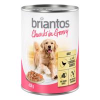 Briantos Chunks in Gravy 24 x 415 g - 20 + 4 zdarma - kuřecí s mrkví