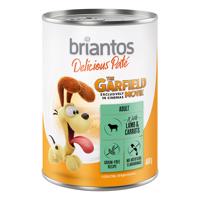 Briantos Delicious Paté „Garfield ve filmu“, 400 g - jehněčí a mrkev (400g - 1 konzerva)