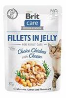 Brit Care Cat Fillets in Jelly Chicken&Cheese 85g + Množstevní sleva