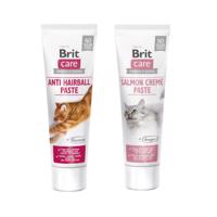 Brit Care Cat Paste multipack - 15 % sleva - Paste Anti Hairball s taurinem 100 g + Paste Salmon Crème 100 g