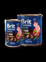 Brit Premium Dog by Nature  konz Pork & Trachea 800g + Množstevní sleva