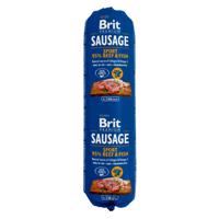 Brit Sausage 24 x 800 g – výhodné balení - hovězí a ryba