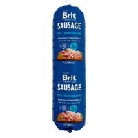 Brit Sausage 24 x 800 g – výhodné balení - kuřecí a jehněčí