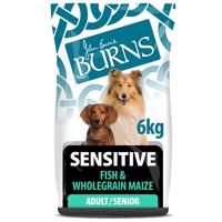 Burns Dog Adult & Senior Sensitive Fish & Wholegrain Maize - 2 x 6 kg