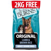 Burns granule, 12 + 2 kg zdarma - Adult & Senior Original Lamb and Brown Rice