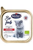 Butcher's Cat Bio s hovězím vanička 85g + Množstevní sleva sleva 15%