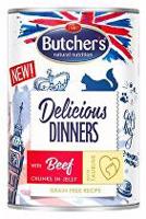 Butcher's Cat Delicious hovězí v želé konz. 400g + Množstevní sleva sleva 15%