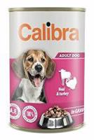 Calibra Dog  konz.telecí+krůtí v omáčce 1240g NEW + Množstevní sleva Sleva 15% 5 + 1 zdarma