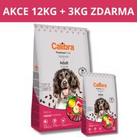 Calibra Dog Premium Line Adult Beef 12kg + 3kg ZDARMA