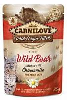 Carnilove Cat Pouch Wild Boar & Chamomile 85g + Množstevní sleva 5 + 1 ZDARMA